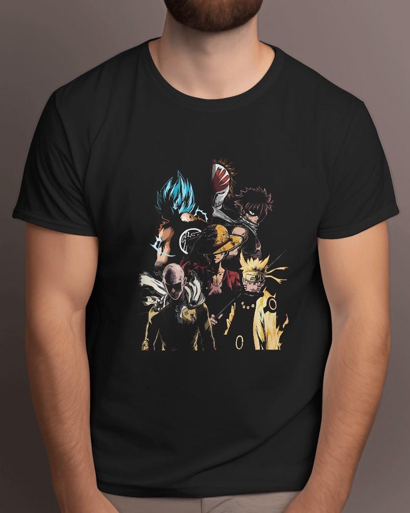 Anime: amine Characters Poster, black color