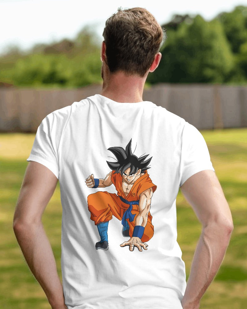 Anime: Goku, white color tshirt