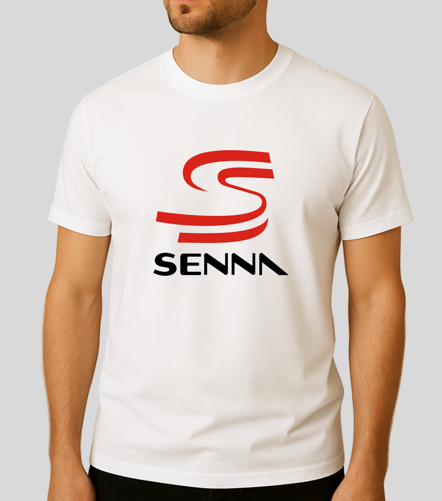 Ayton Senna logo white