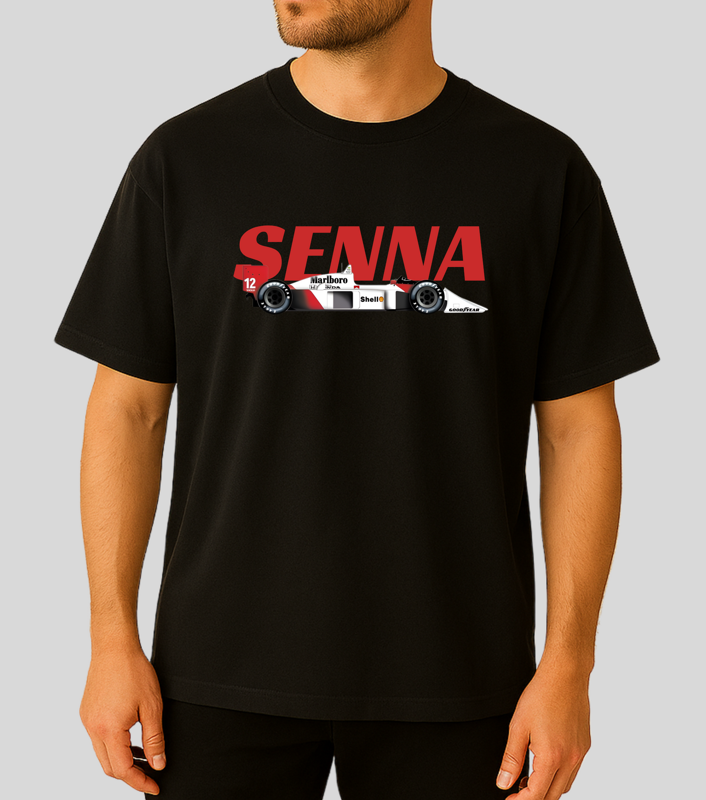 Ayton Senna mp4_4 black Oversized