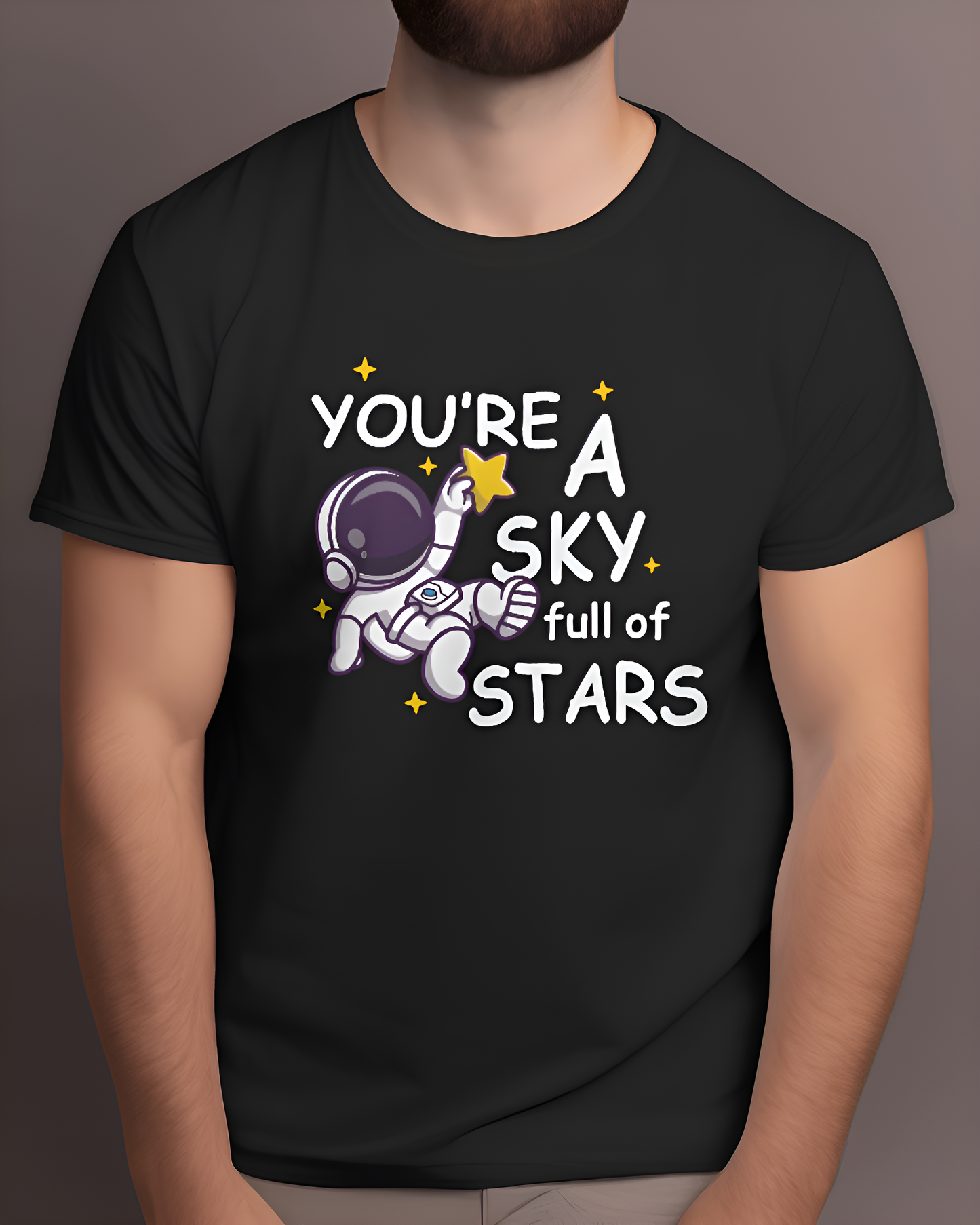 Coldplay tshirt, A Sky Full Of Stars, black color