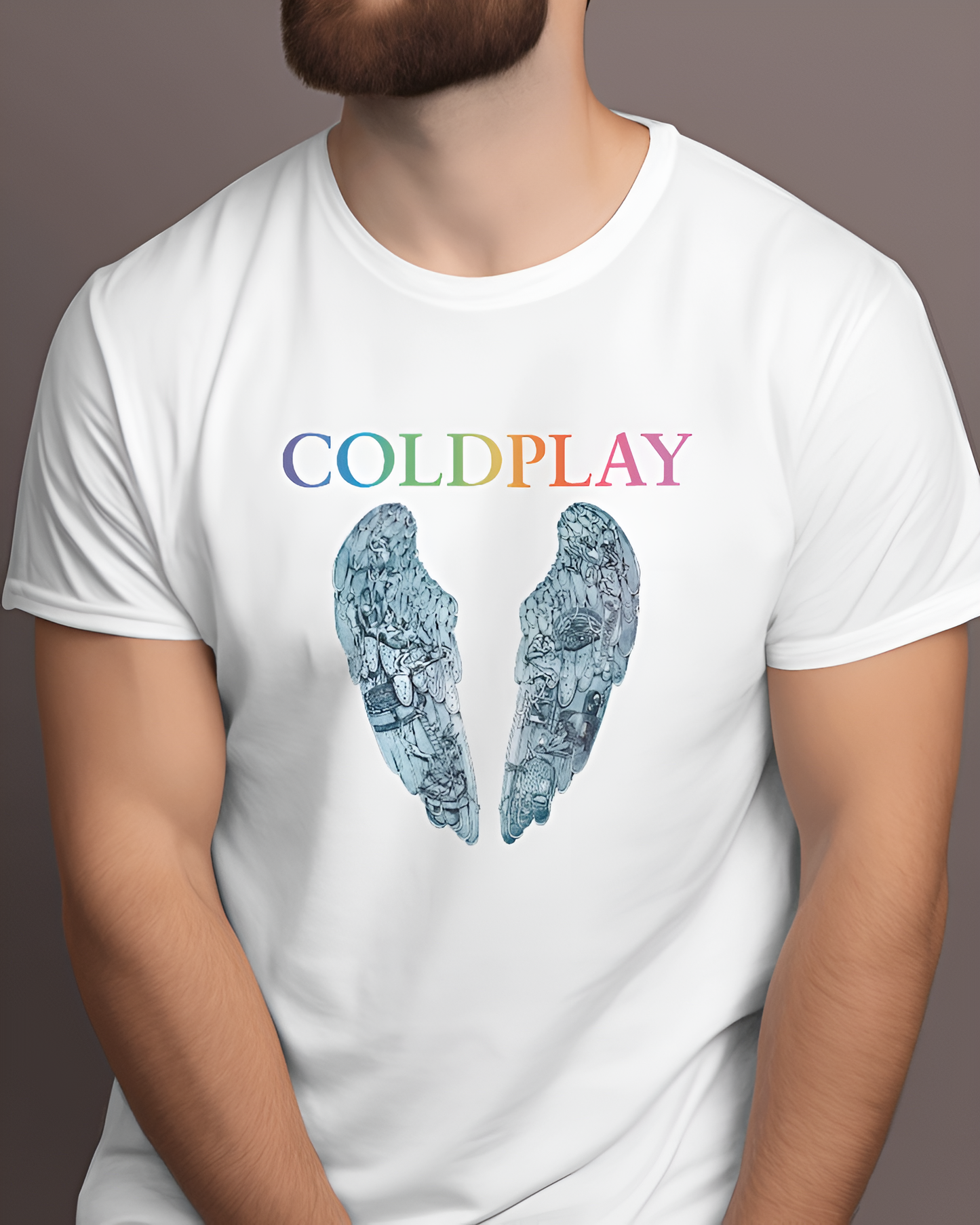 Coldplay Angle wing white Tshirt