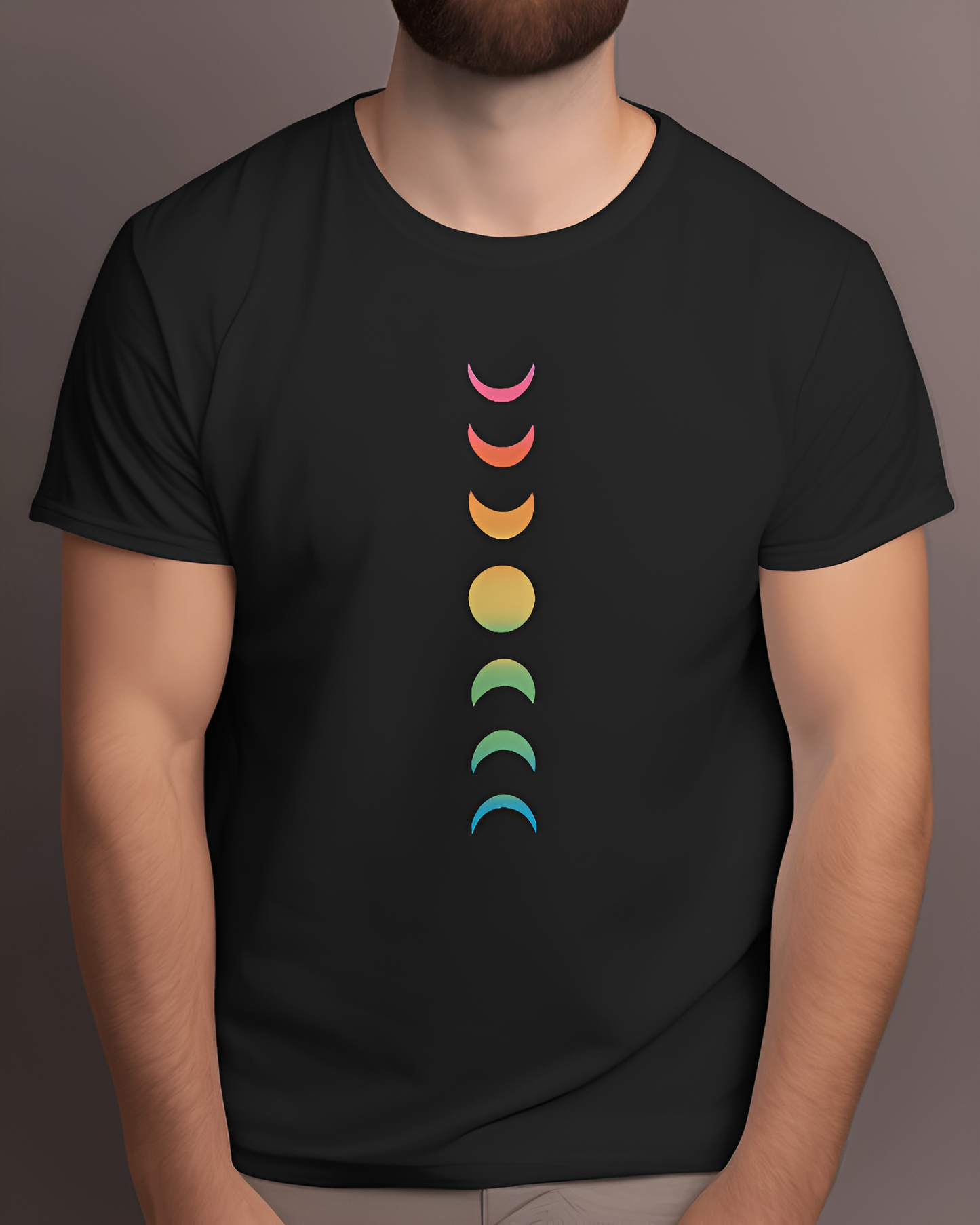 Coldplay: Moon Music Graphics front vertical, black tshirt