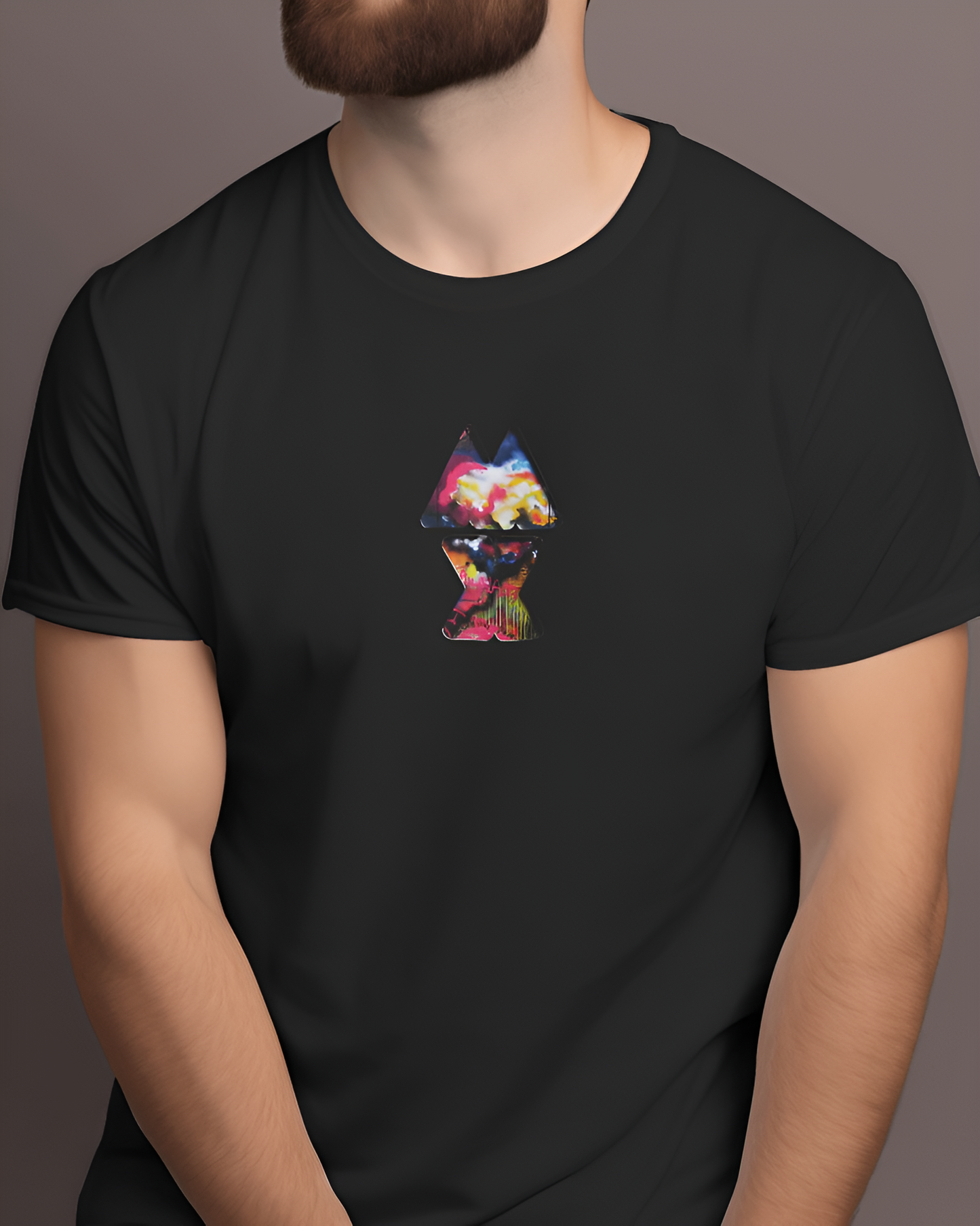 Coldplay: Mylo Xyloto Graphics, black color tshirt