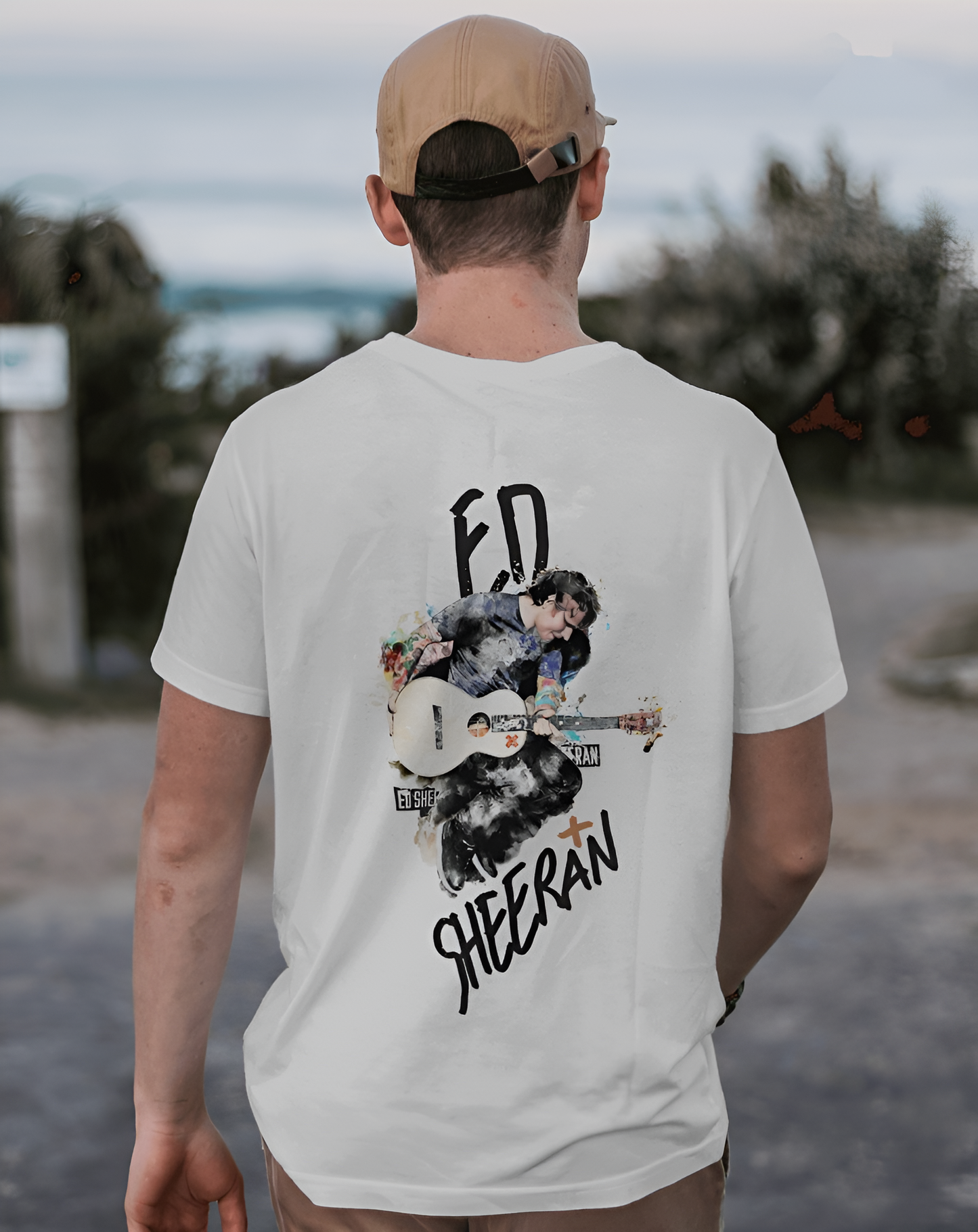 Ed Sheeran tshirt Poster white back color