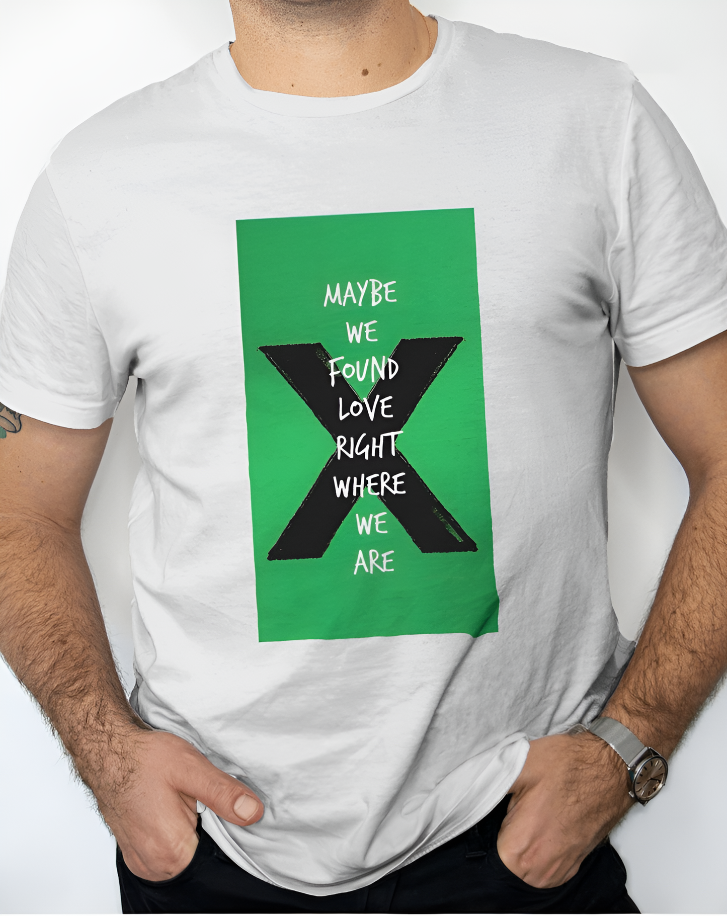 Ed Sheeran tshirt Thinking out loud white color