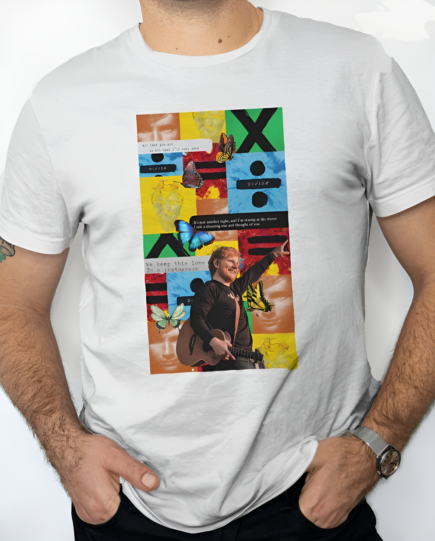 Ed Sheeran tshirt mathematics Poster white color