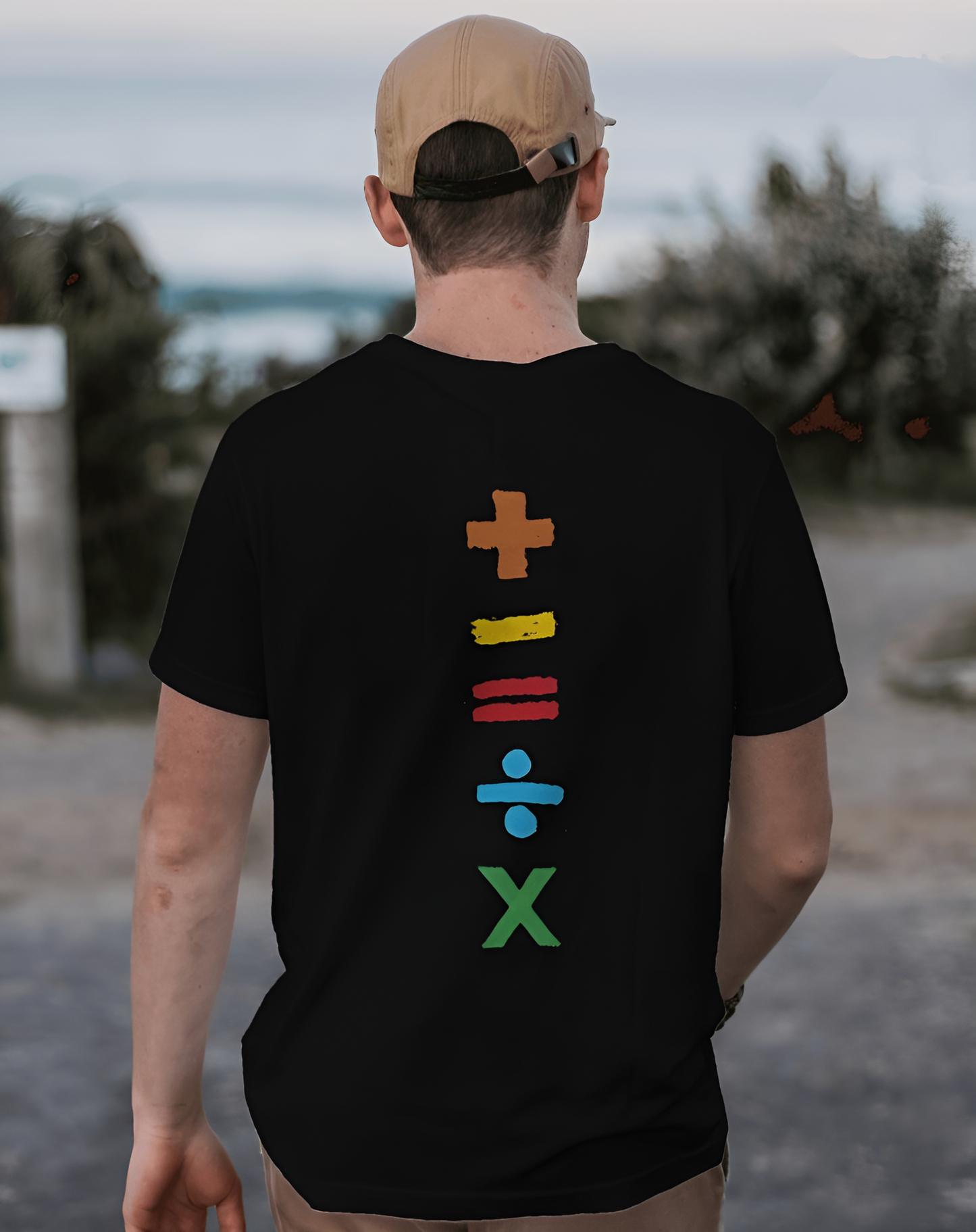 Ed Sheeran tshirt mathematics symbols black back