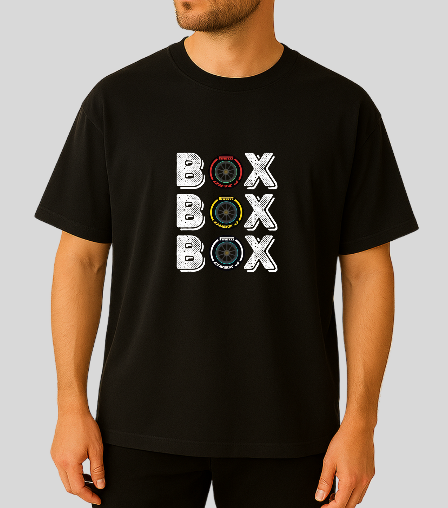Formula1 Box Box Box Oversized tshirt black