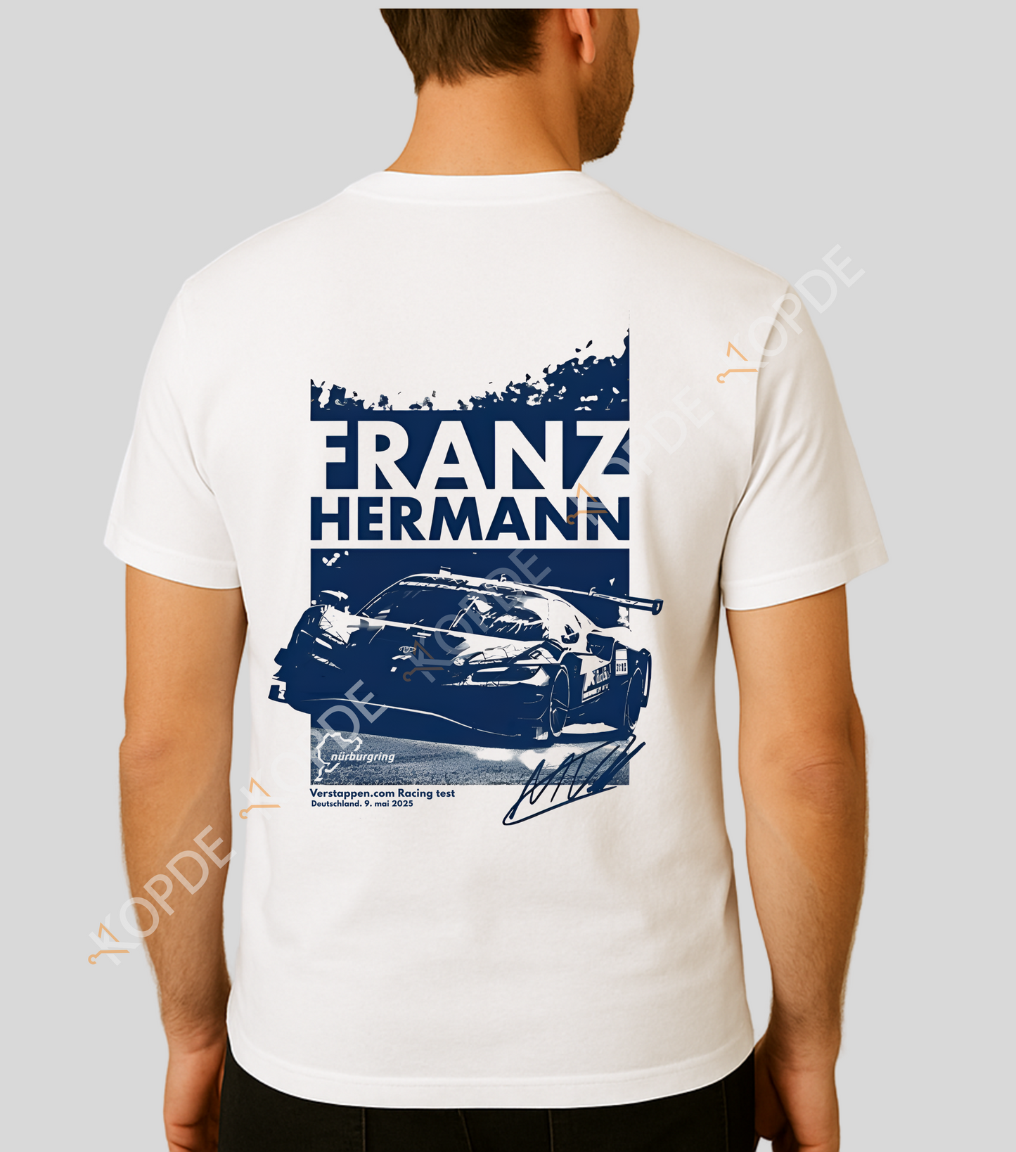 Franz Hermann Max verstappen racing white tshirt back