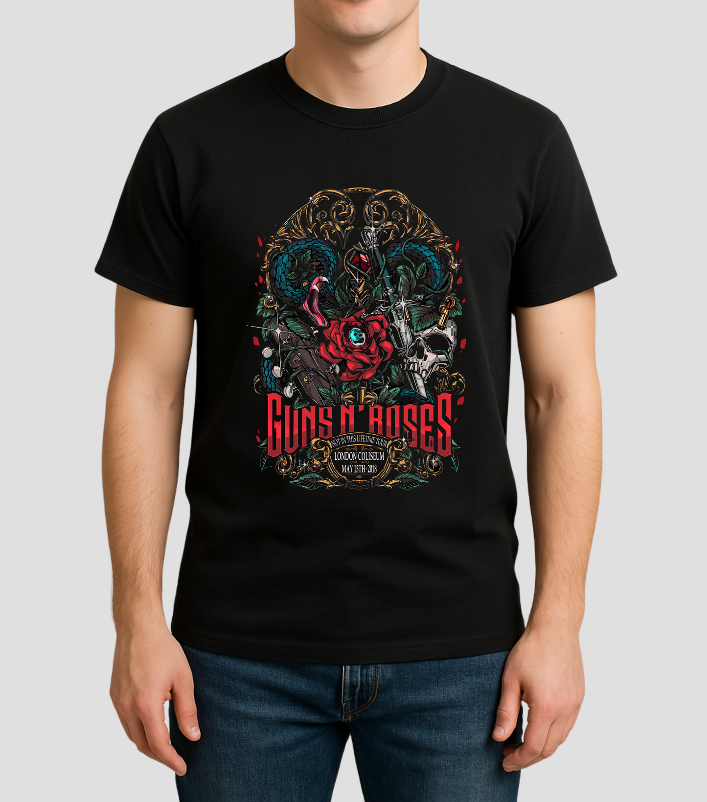 Guns N Roses Not In This Lifetime Front,Tshirt