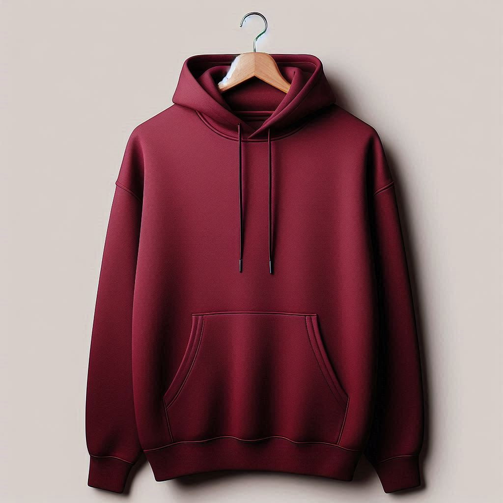 Hoodie : Regular Fit - Unisex , red color hoodie