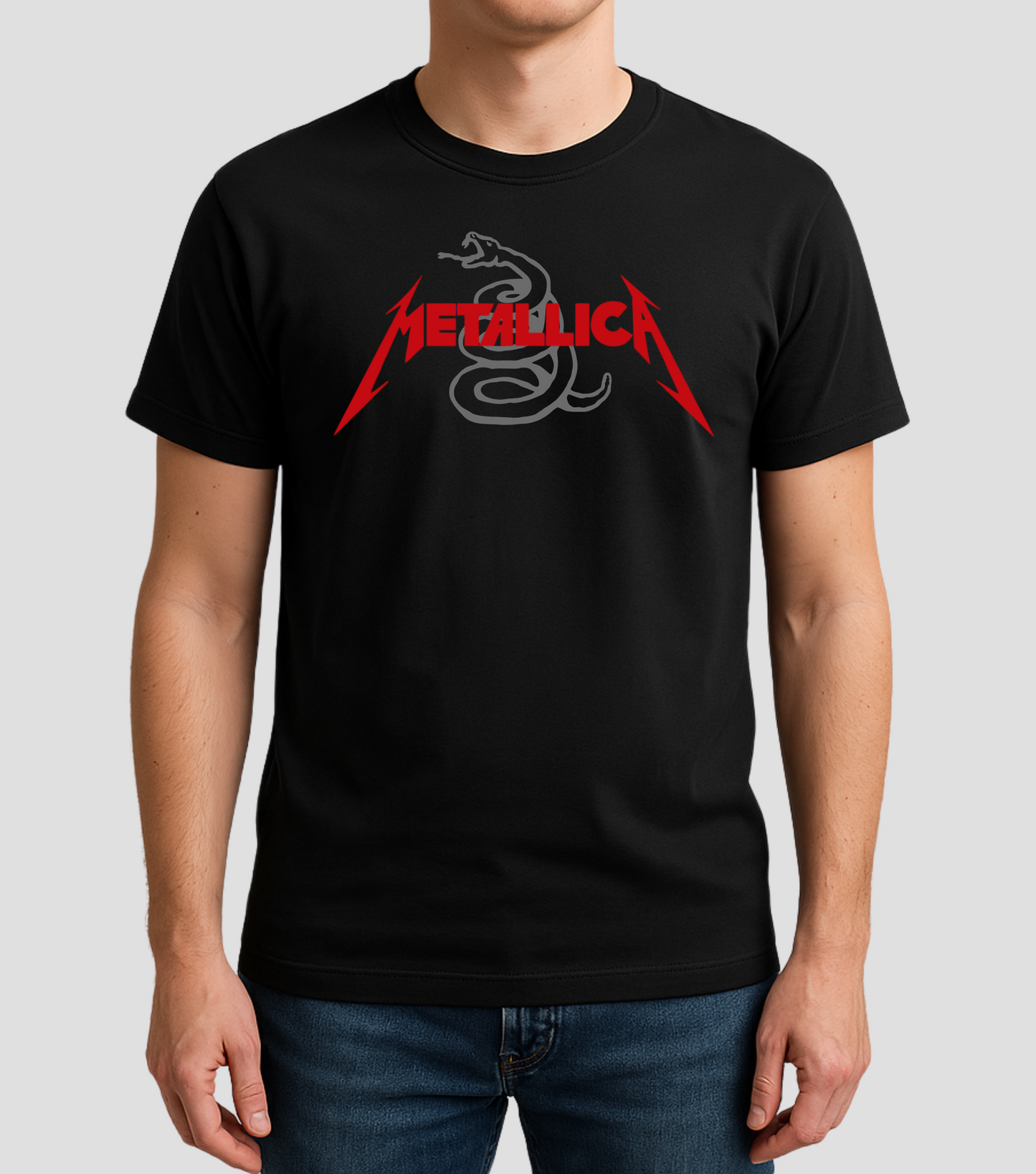 Metalica, Tshirt, Black, Metalica snake