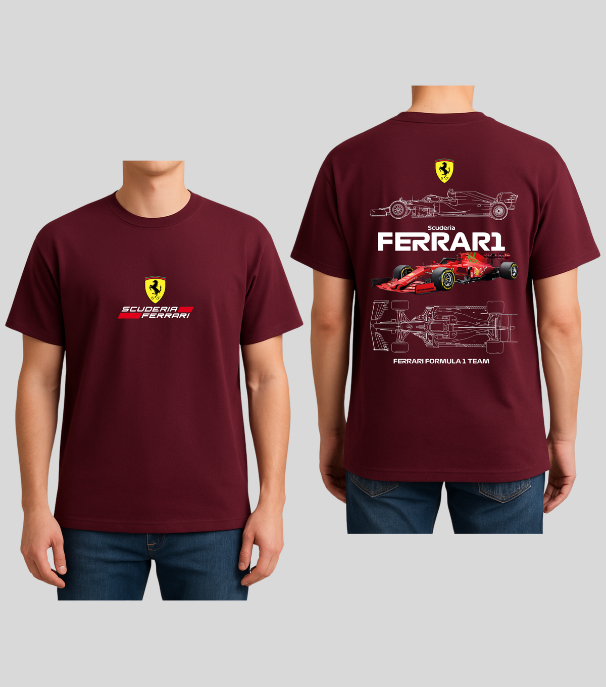 Formula 1 : Scuderia Ferrari F1 Team | 100% Cotton | Unisex