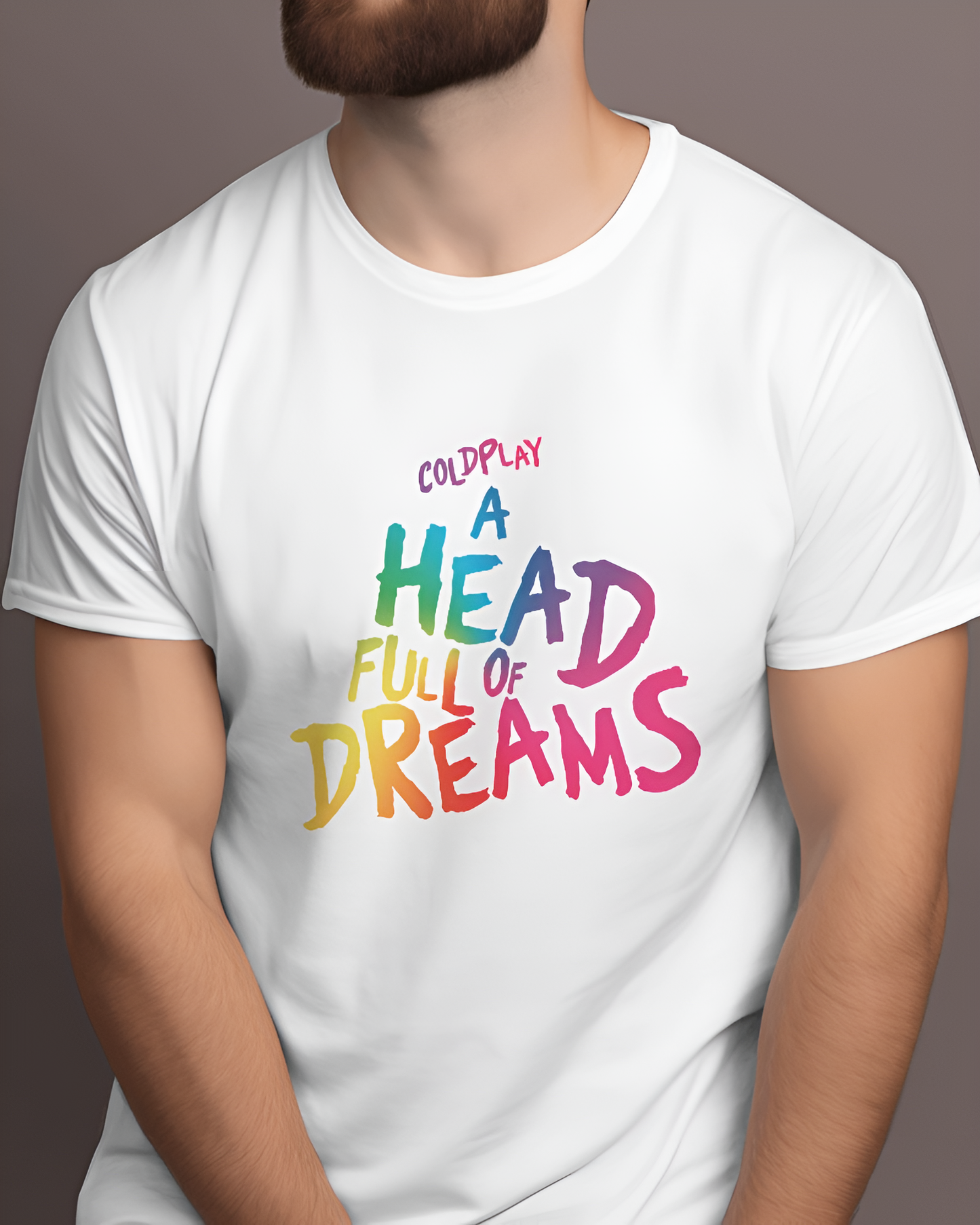 Coldplay tshirt, A Head Full Of Dreams, white tshirt