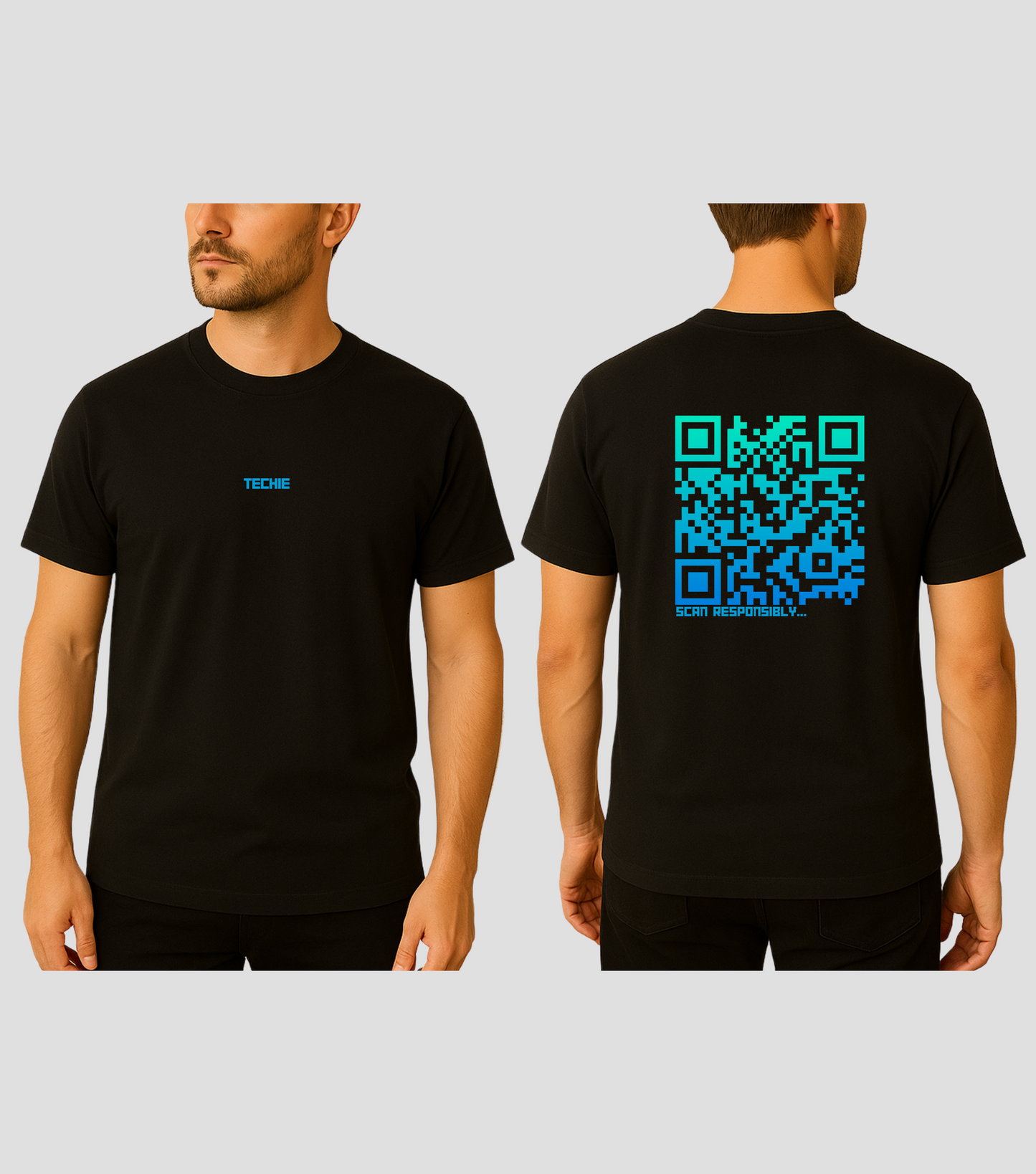 dynamicQR_techieregulart_shirtwith_blue_black