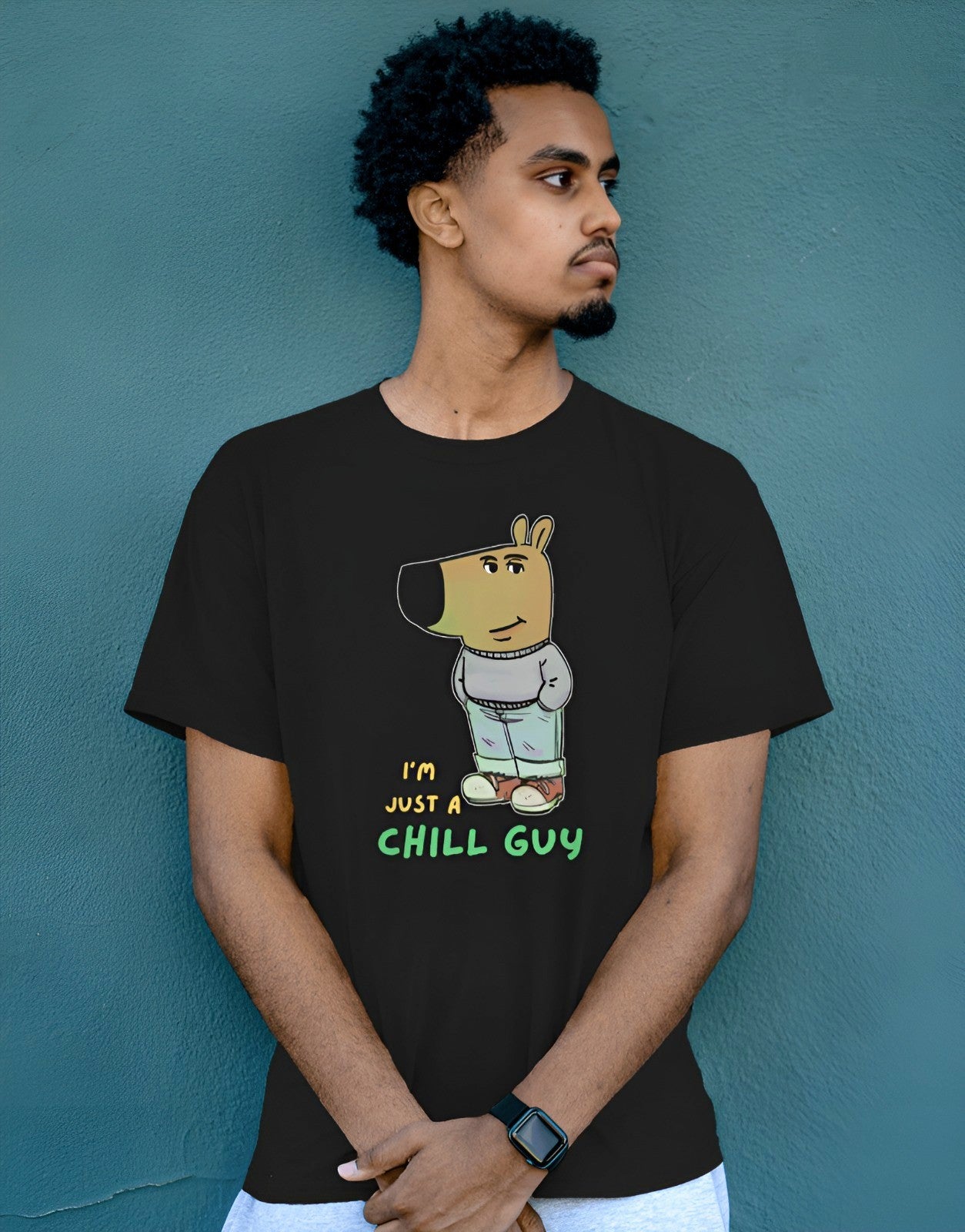 i am just a Chill guy, tshirt, black color