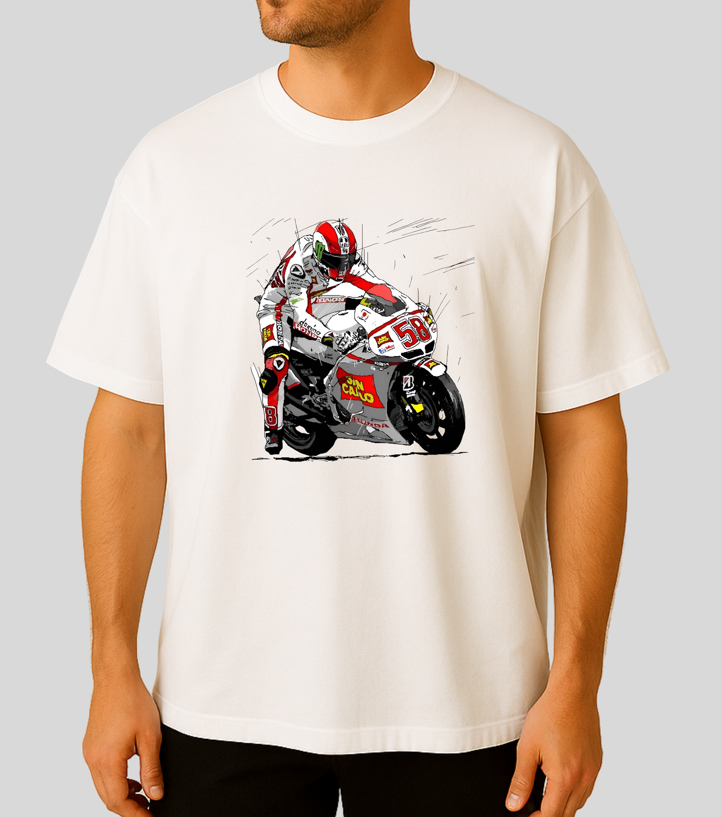 MotoGP : Marco Simoncelli Super SIC 58 | 100% Cotton | Unisex