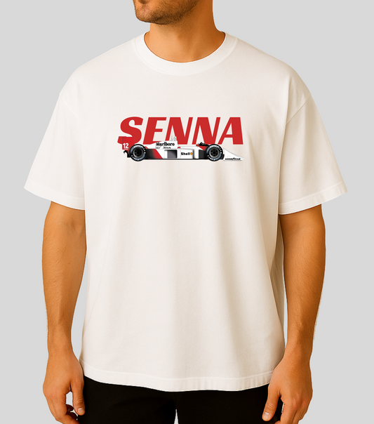 Ayton Senna mp4_4 white oversized