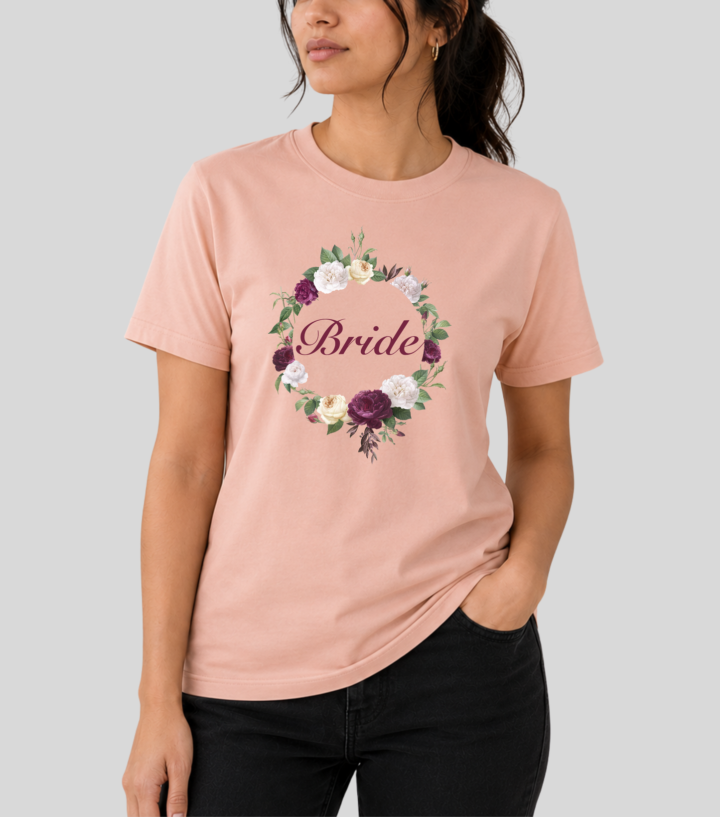 Wedding | Roce : Bride Flower Tshirt | 100% Cotton | Unisex