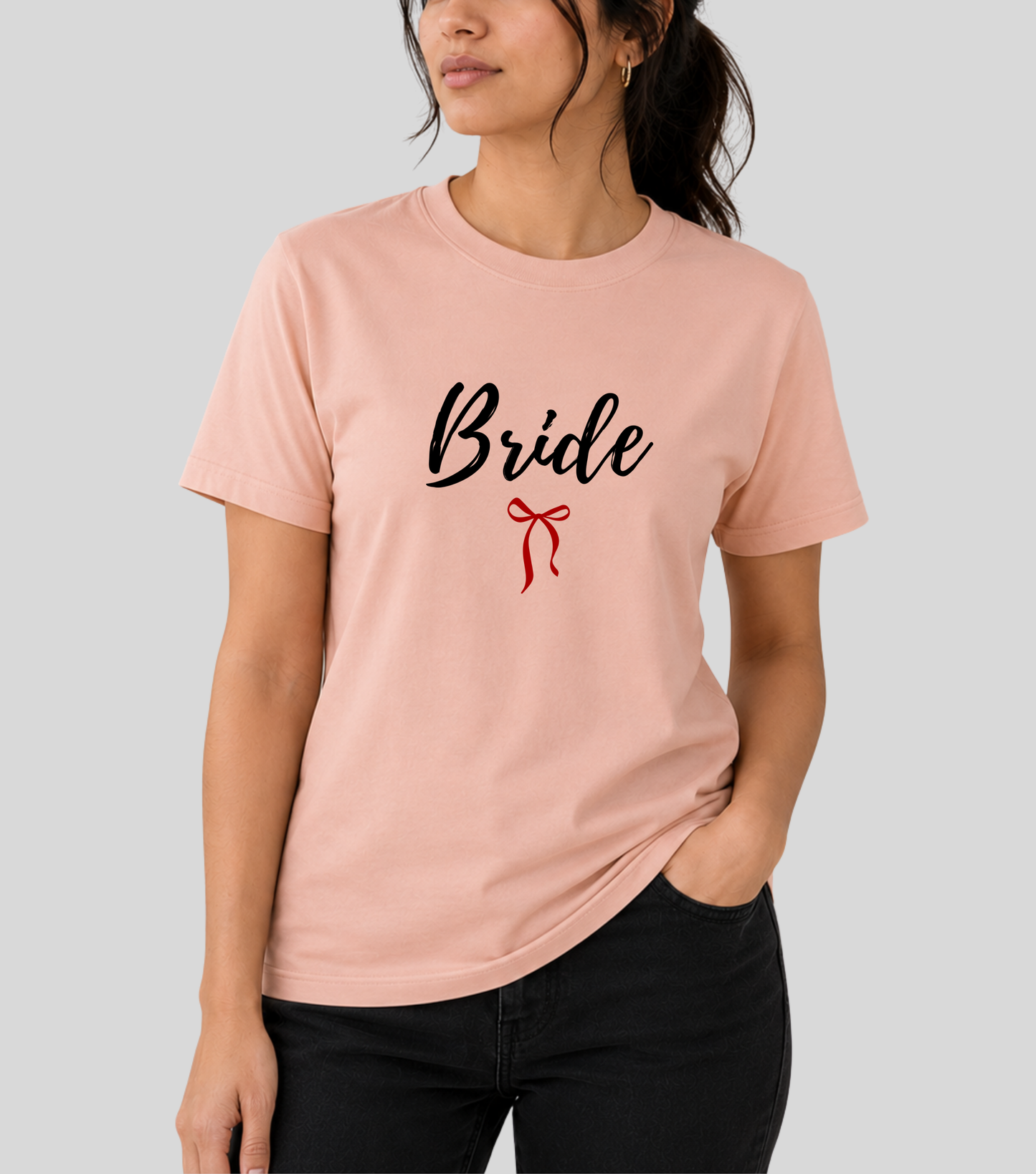 Wedding | Roce : Bride Ribbon Tshirt | 100% Cotton | Unisex