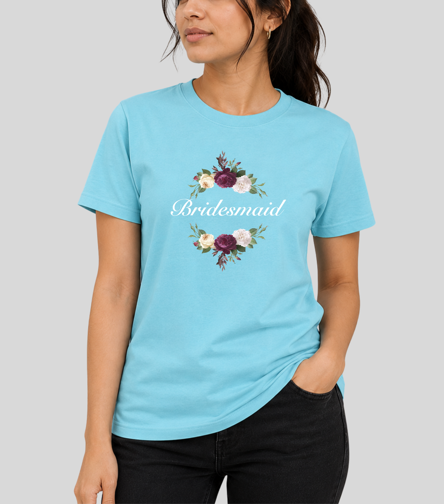 Wedding | Roce : Bridesmaid Flower Tshirt | 100% Cotton | Unisex