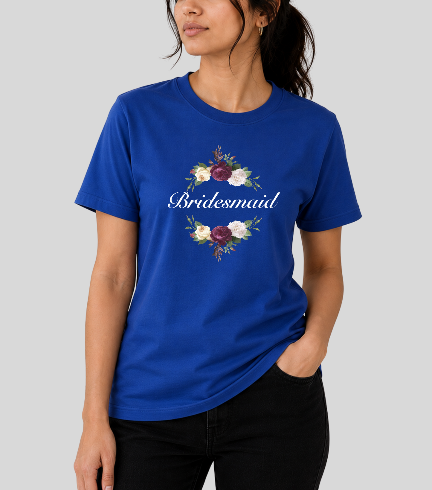 Wedding | Roce : Bridesmaid Flower Tshirt | 100% Cotton | Unisex