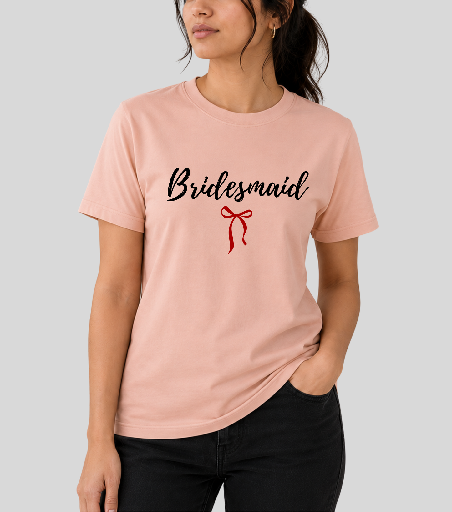 Wedding | Roce : Bridesmaid Ribbon Tshirt | 100% Cotton | Unisex