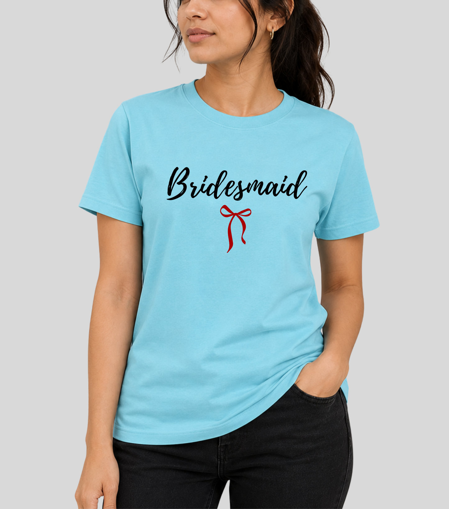Wedding | Roce : Bridesmaid Ribbon Tshirt | 100% Cotton | Unisex