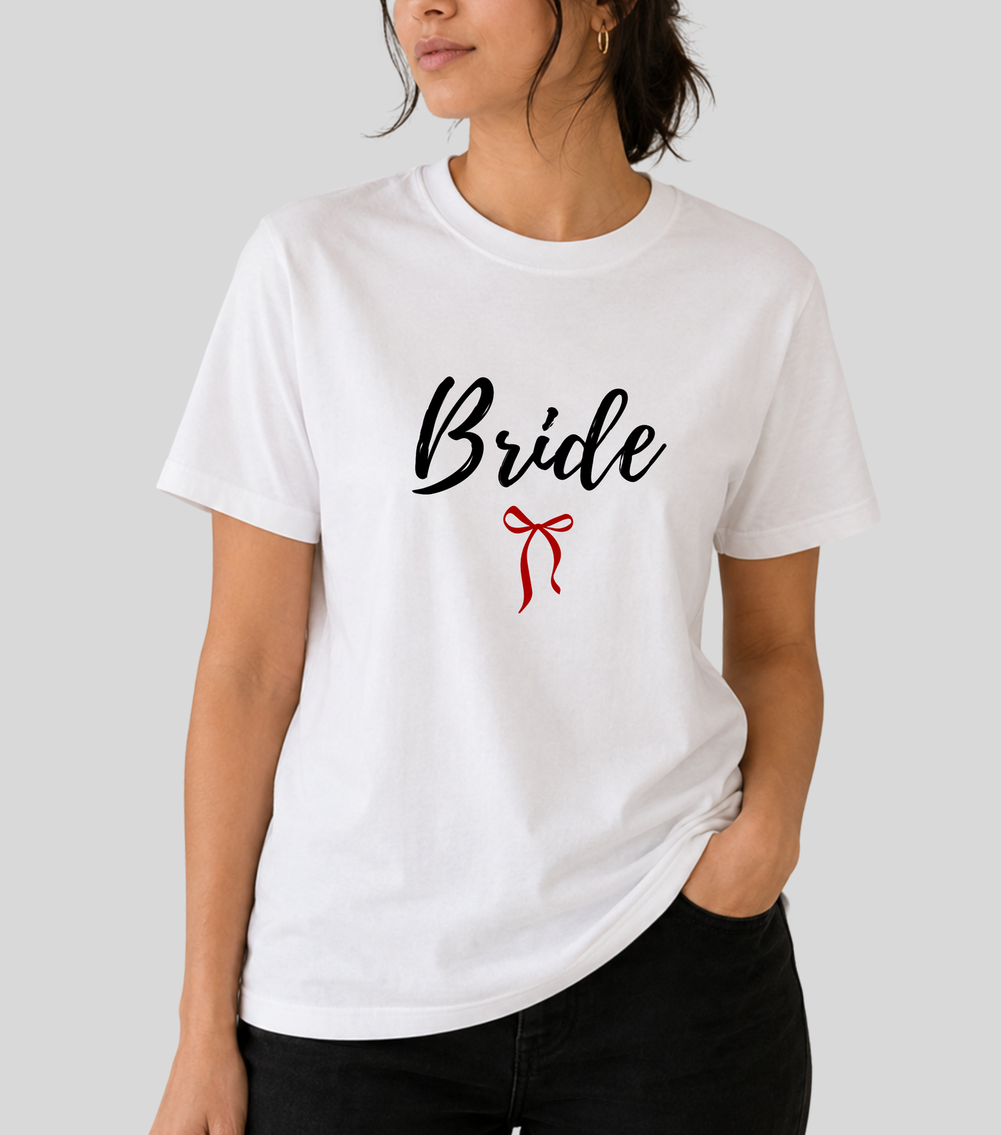 Wedding | Roce : Bride Ribbon Tshirt | 100% Cotton | Unisex