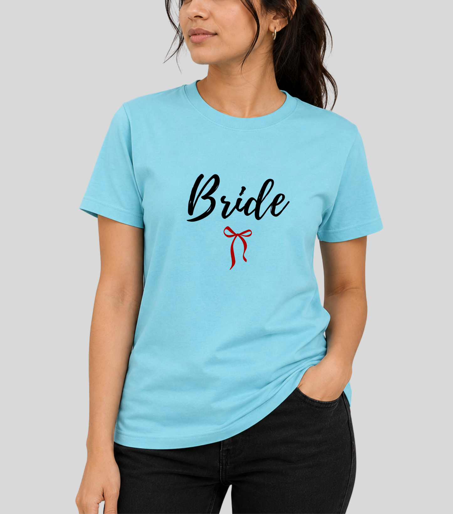 Wedding | Roce : Bride Ribbon Tshirt | 100% Cotton | Unisex