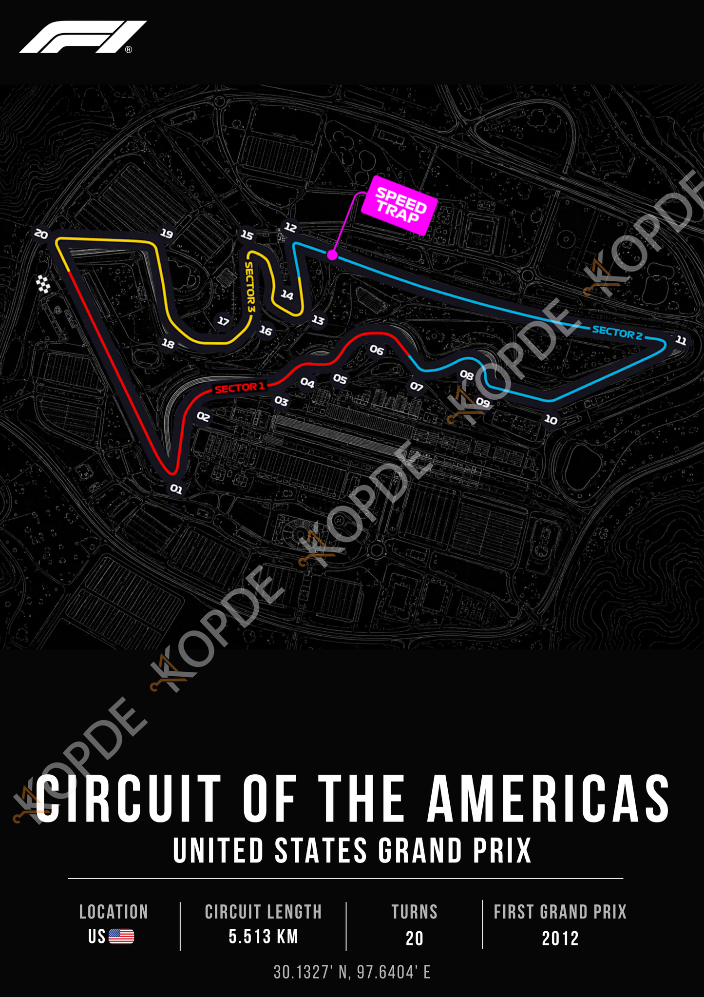 Circuit of The Americas - COTA  | Portrait & desktop version digital copy + RB racing wallpaper