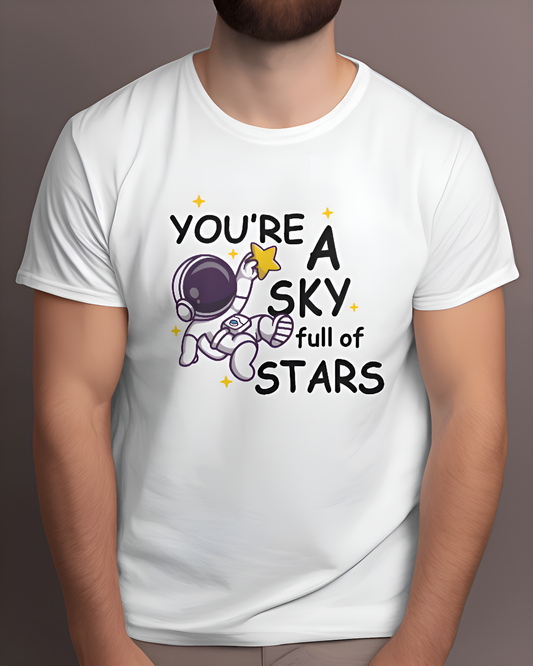 Coldplay tshirt,  A Sky Full Of Stars, wite color
