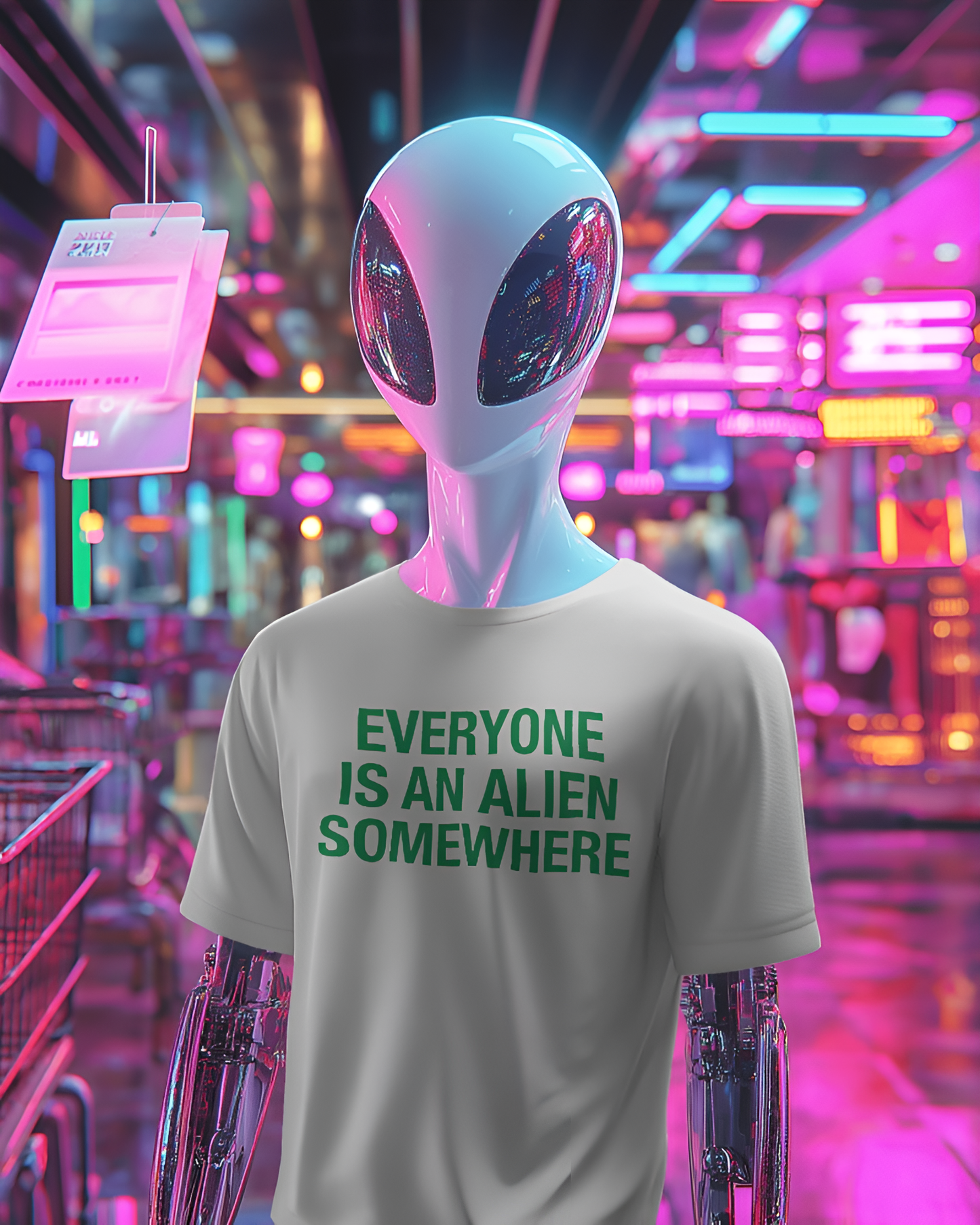 Coldplay tshirt, Everyone is an Alien Somewhere, white color