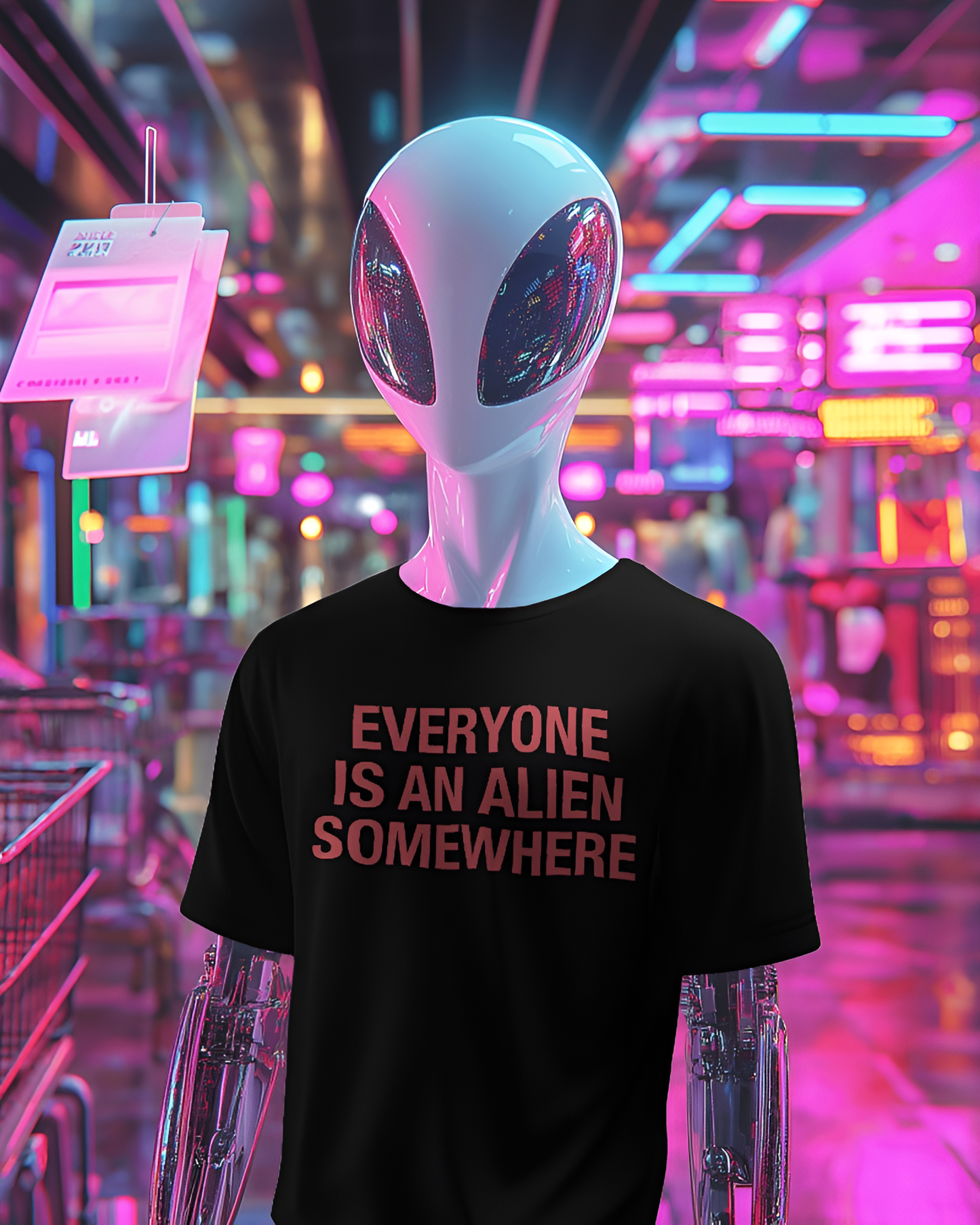 Coldplay tshirt, Everyone is an Alien Somewhere(Red text), black color