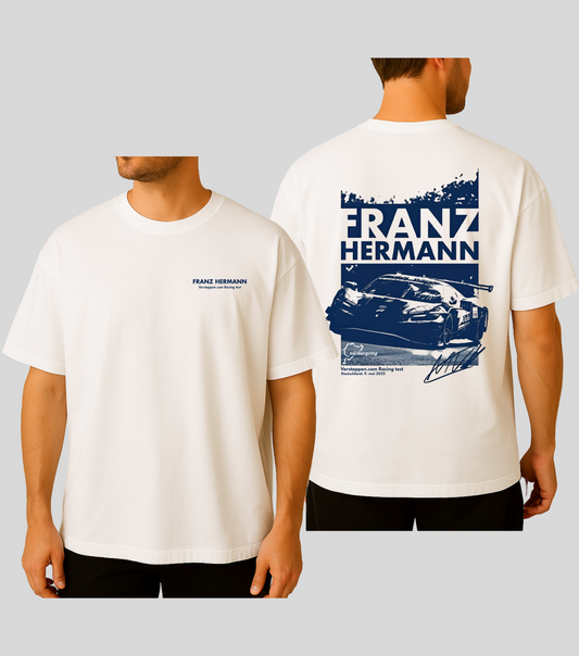 Franz_Hermann_tshirts_Max_verstappen_racing_test_front_back_oversized