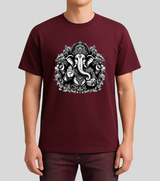 Ganesh Chaturthi | Ganesh Artwork T-shirt | 100% Cotton | Unisex