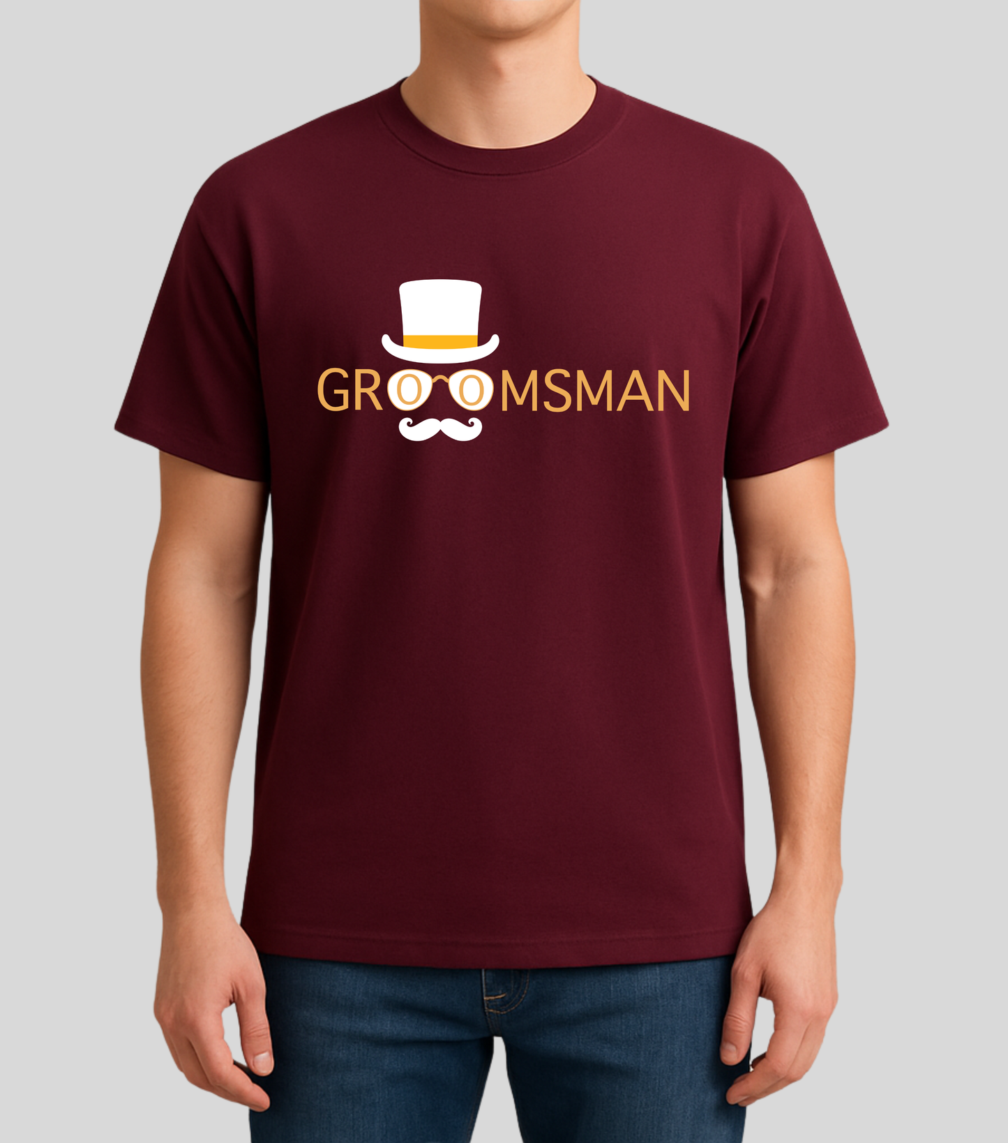 Wedding | Roce : Groomsman Hat Tshirt | 100% Cotton | Unisex