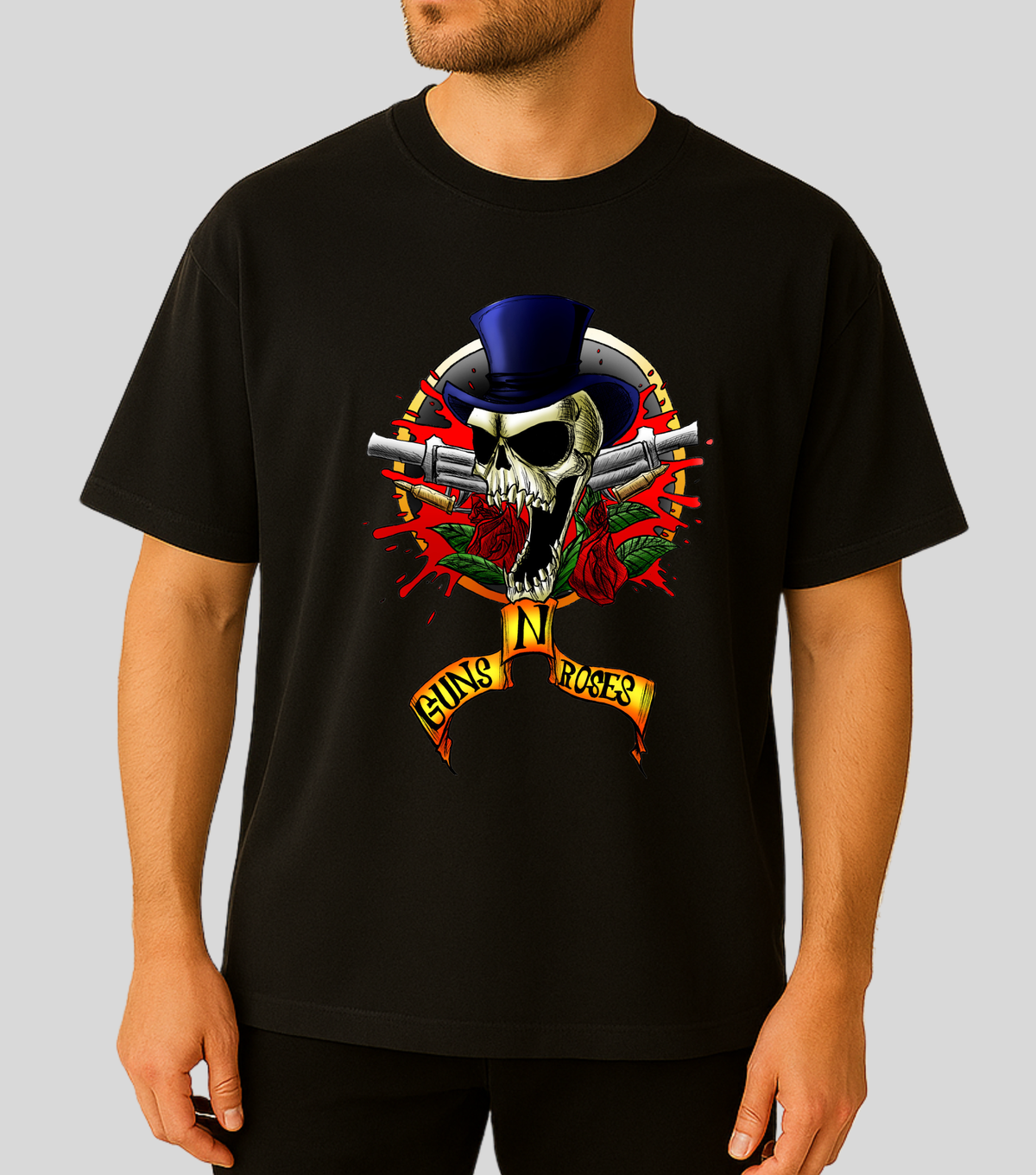 Guns N' Roses : Skull Gun | 100% Cotton | Unisex