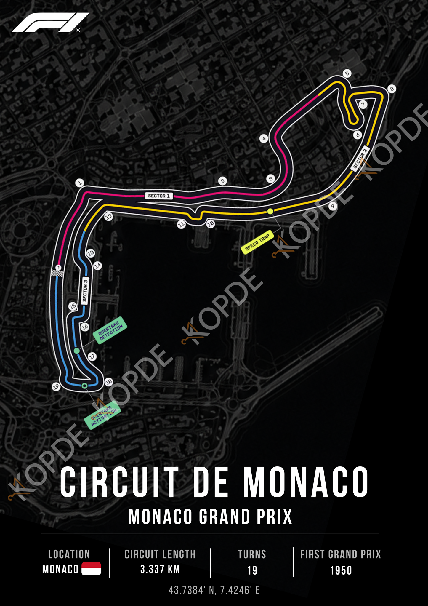 Circuit De Monaco | Portrait & desktop version digital copy + RB racing wallpaper