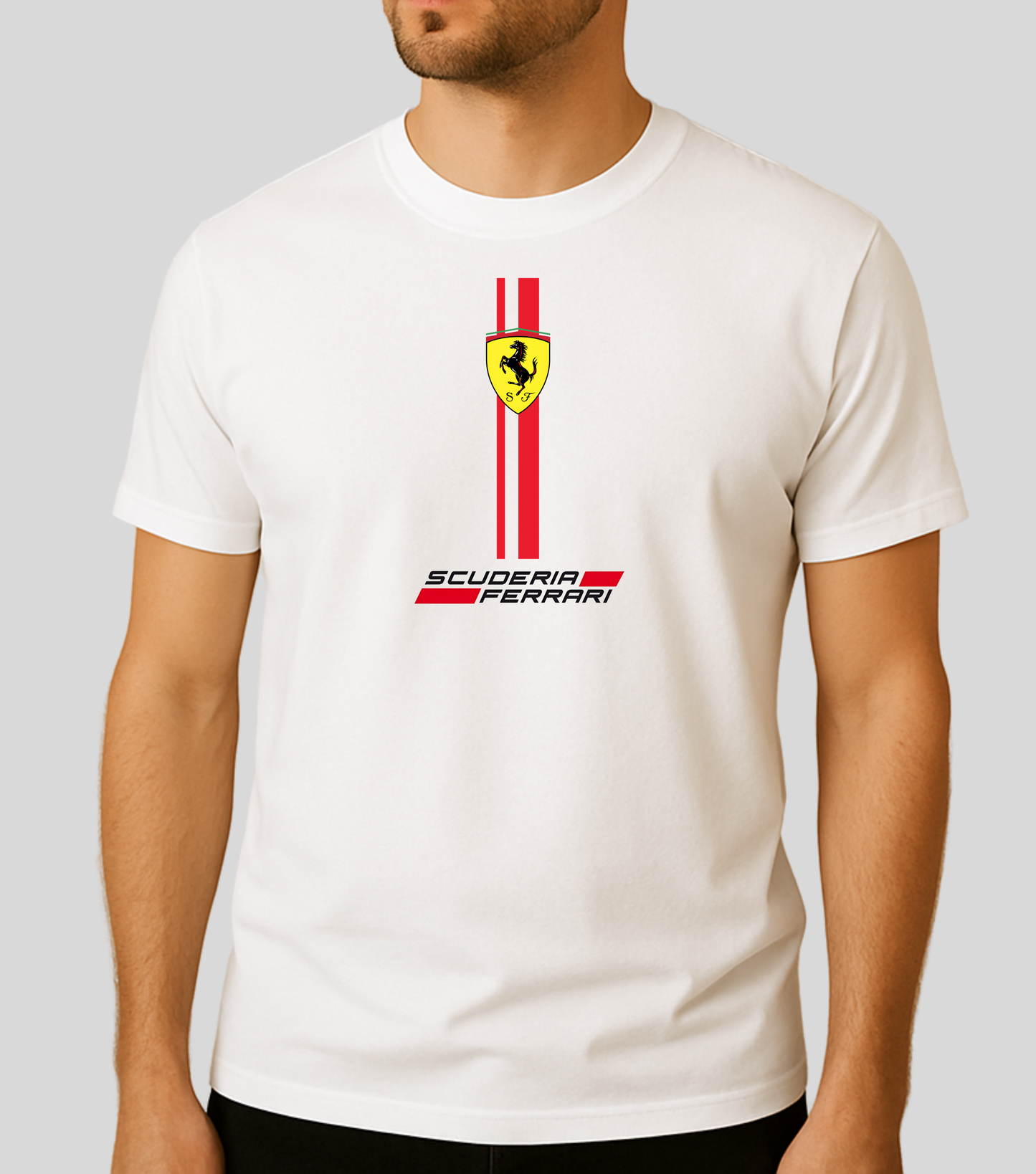 Formula 1 : Scuderia Ferrari Logo Strips | 100% Cotton | Unisex