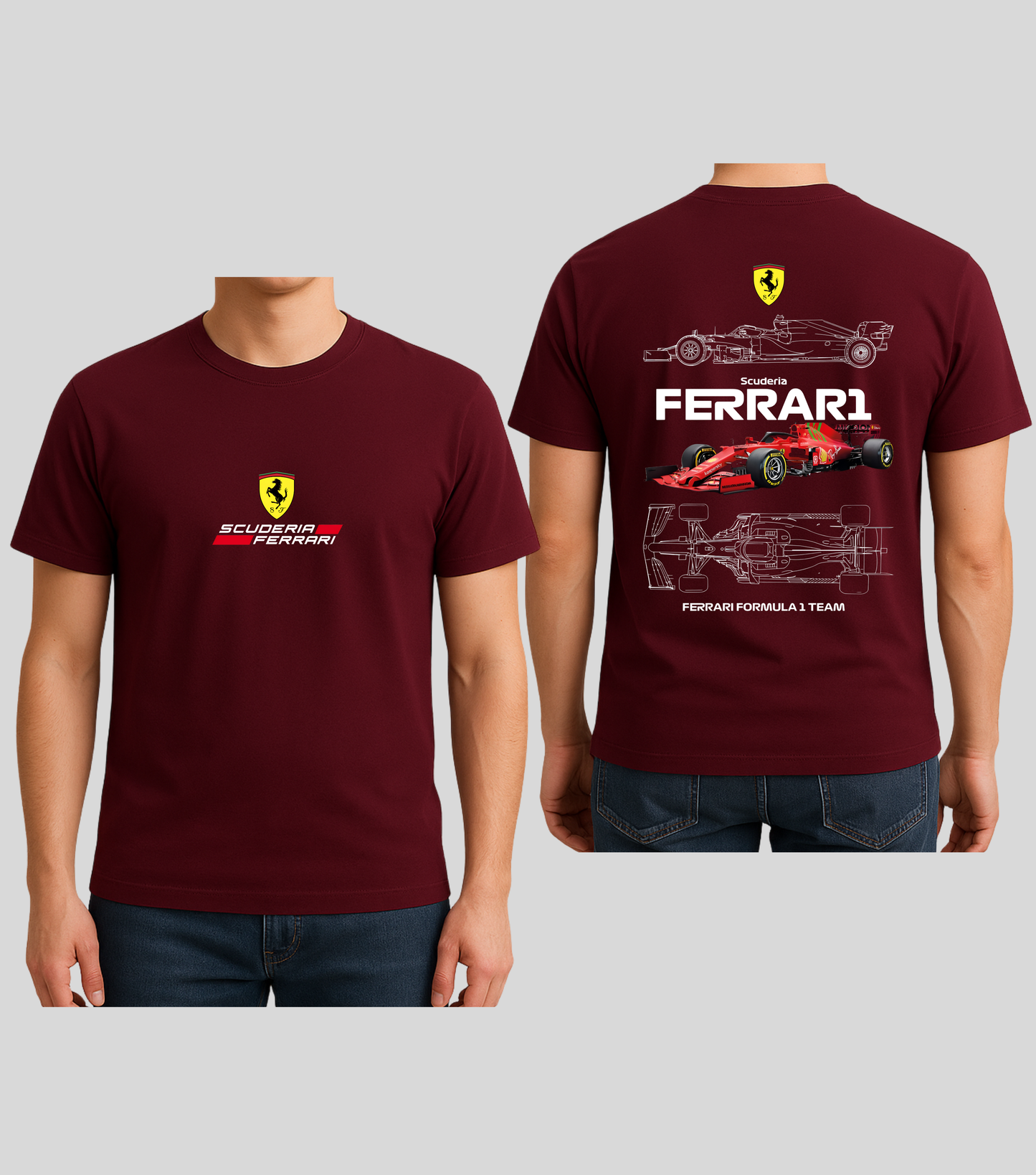 Formula 1 : Scuderia Ferrari F1 Team | 100% Cotton | Unisex