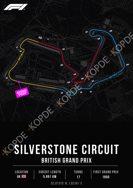 Silverstone Circuit | Portrait & desktop version digital copy + RB racing wallpaper