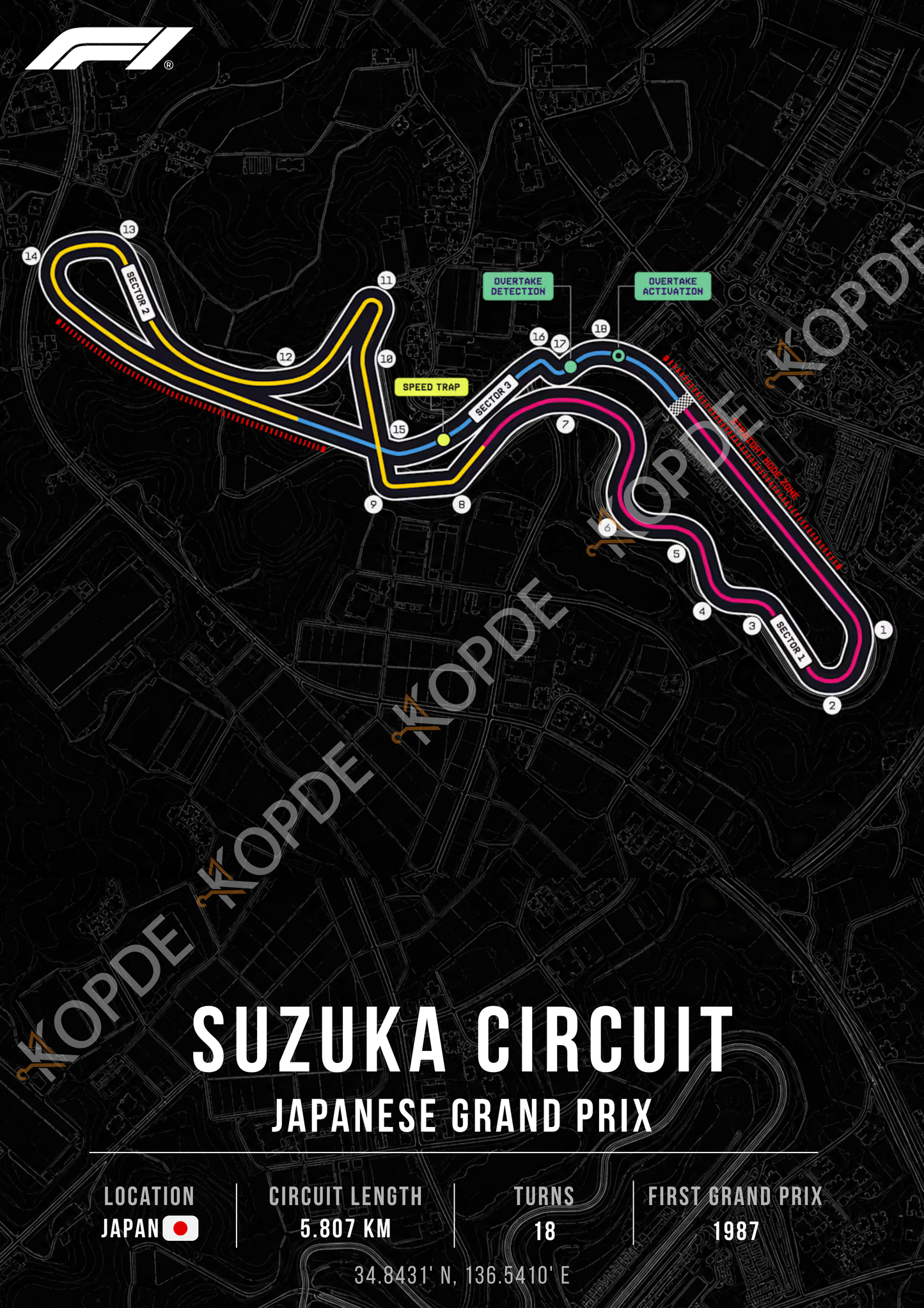 Suzuka Circuit | Portrait & desktop version digital copy + RB racing wallpaper