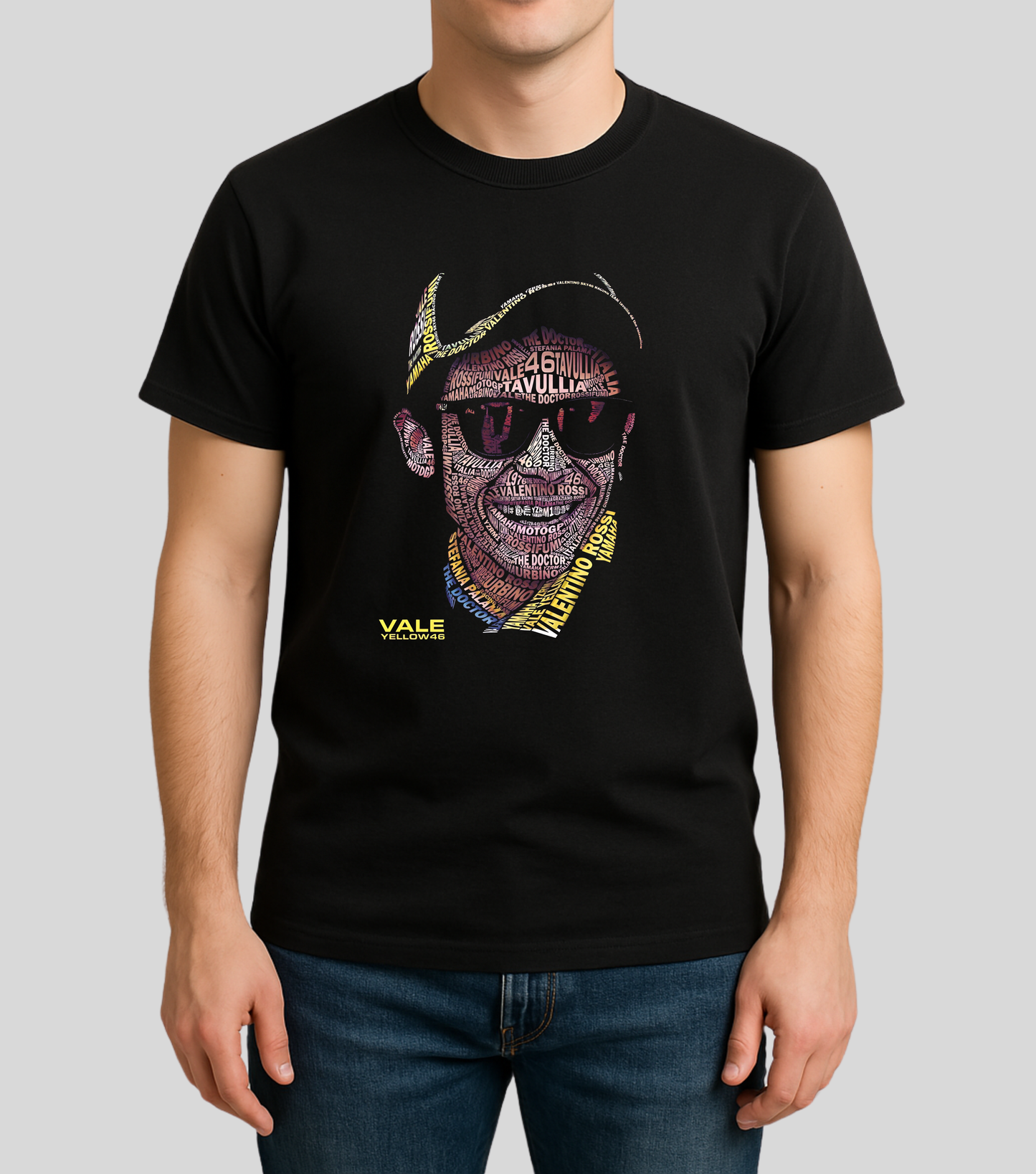 MotoGP :  Valentino Rossi Face Art | 100% Cotton | Unisex