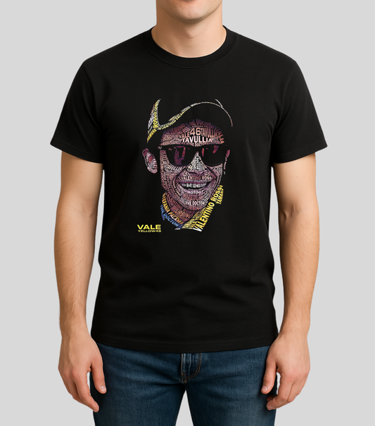 MotoGP :  Valentino Rossi Face Art | 100% Cotton | Unisex