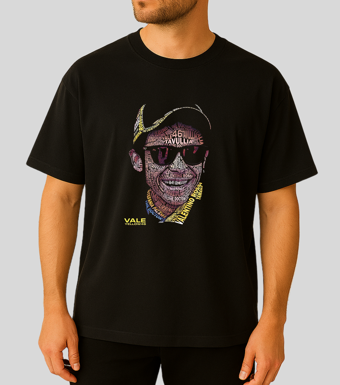 MotoGP :  Valentino Rossi Face Art | 100% Cotton | Unisex