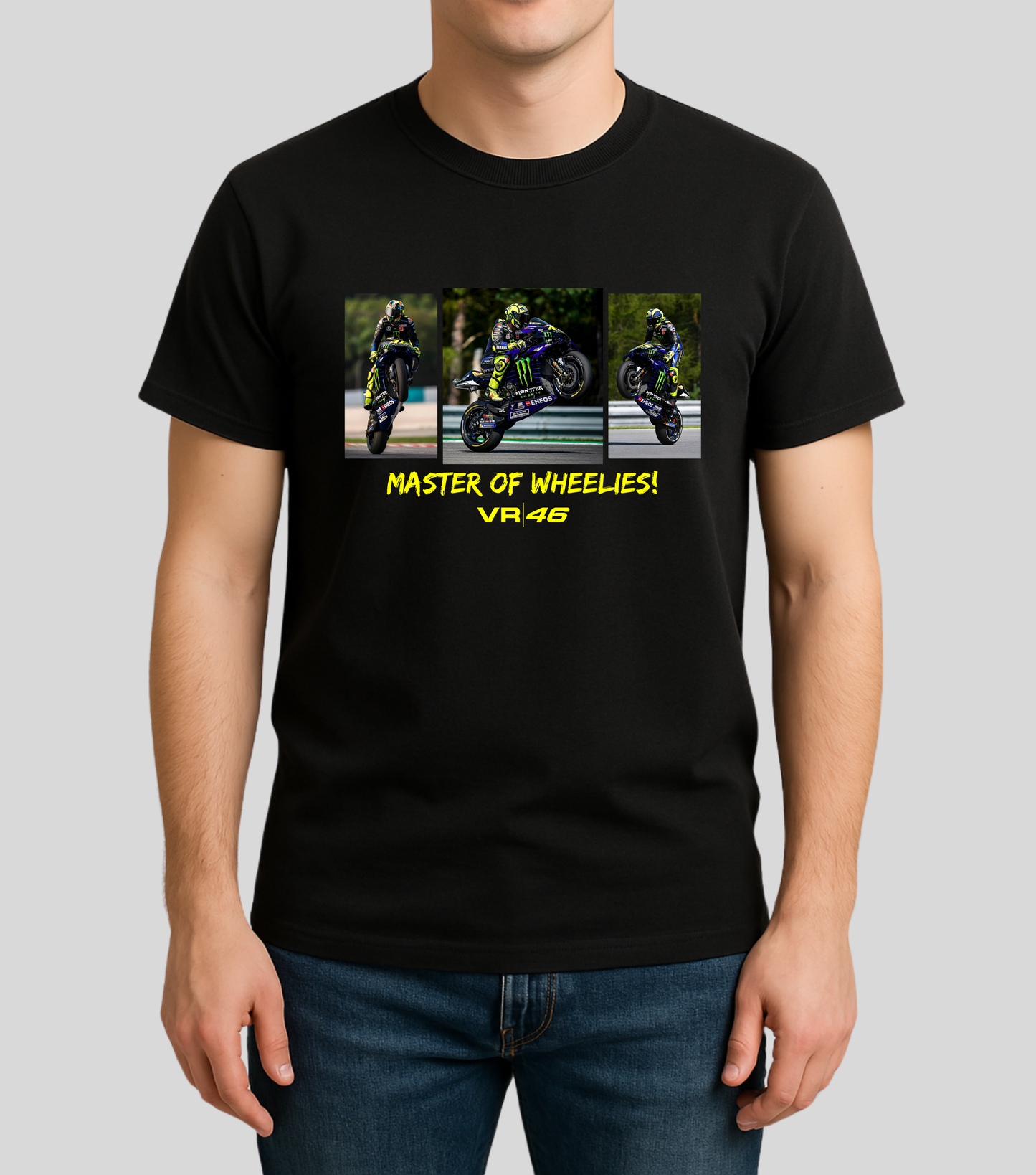 MotoGP :  Valentino Rossi Master of Wheelies! | 100% Cotton | Unisex