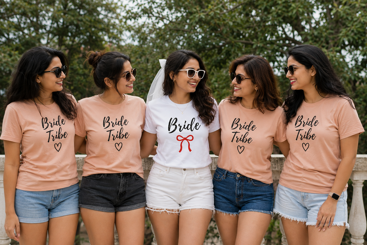Wedding | Roce : Bride Tribe Heart Tshirt | 100% Cotton | Unisex