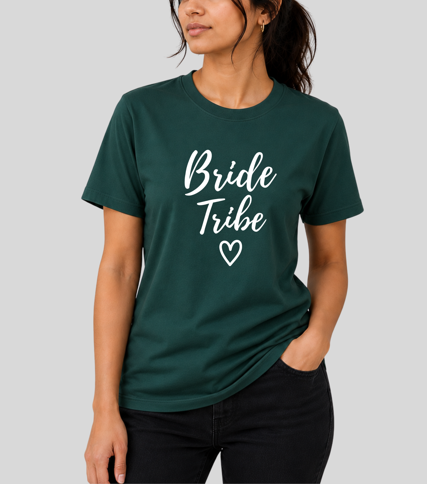Wedding | Roce : Bride Tribe Heart Tshirt | 100% Cotton | Unisex